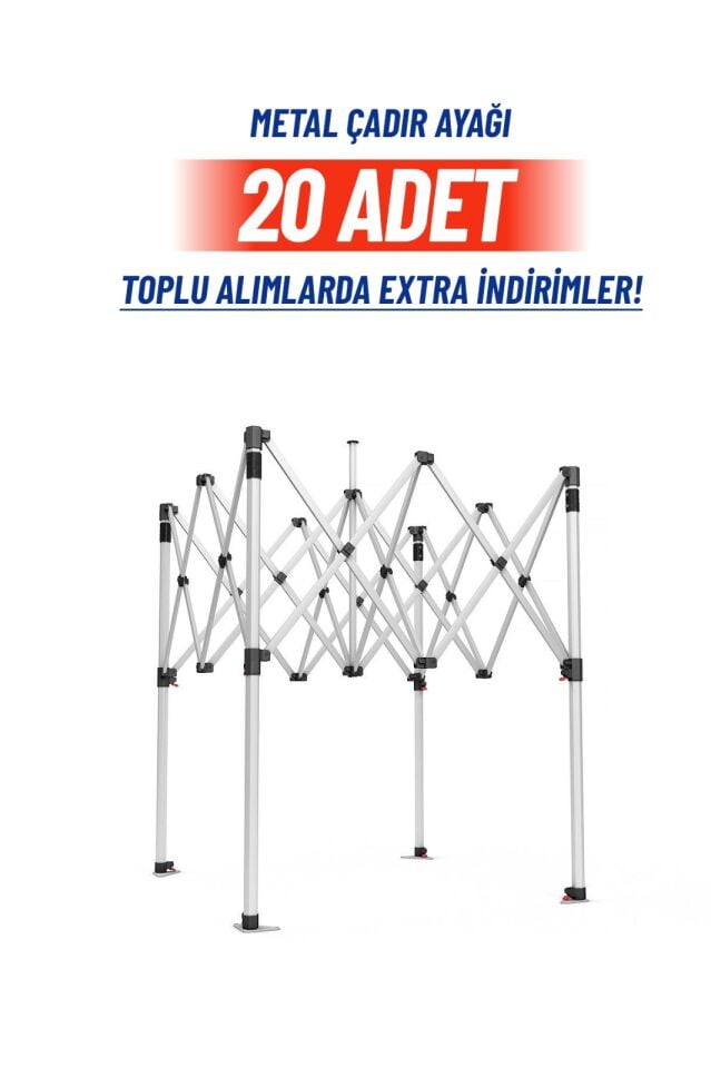 3x3 Katlanır Tente Ayağı (20 Adet)