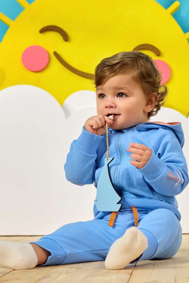 Minycenter Erkek Bebek Eşofman Altı 24E011 Mavi