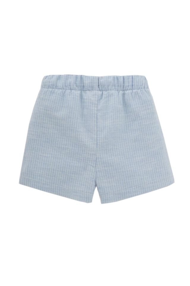Minycenter Kız Bebek Şort 24K010 Mavi