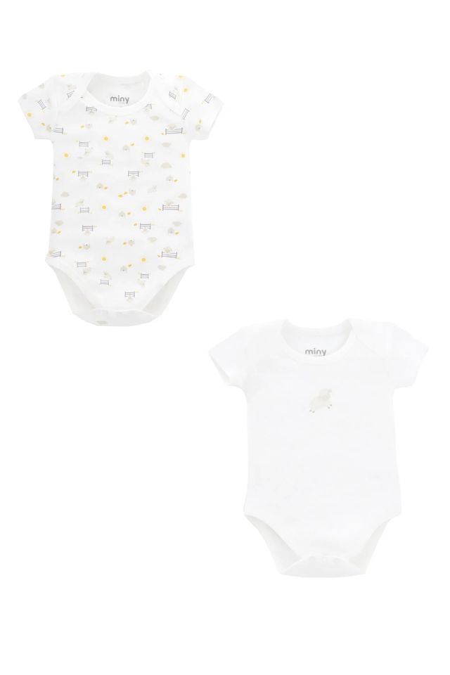 Minycenter Unisex Bebek 2'Li Body Set 24U001 Karışık Renkli