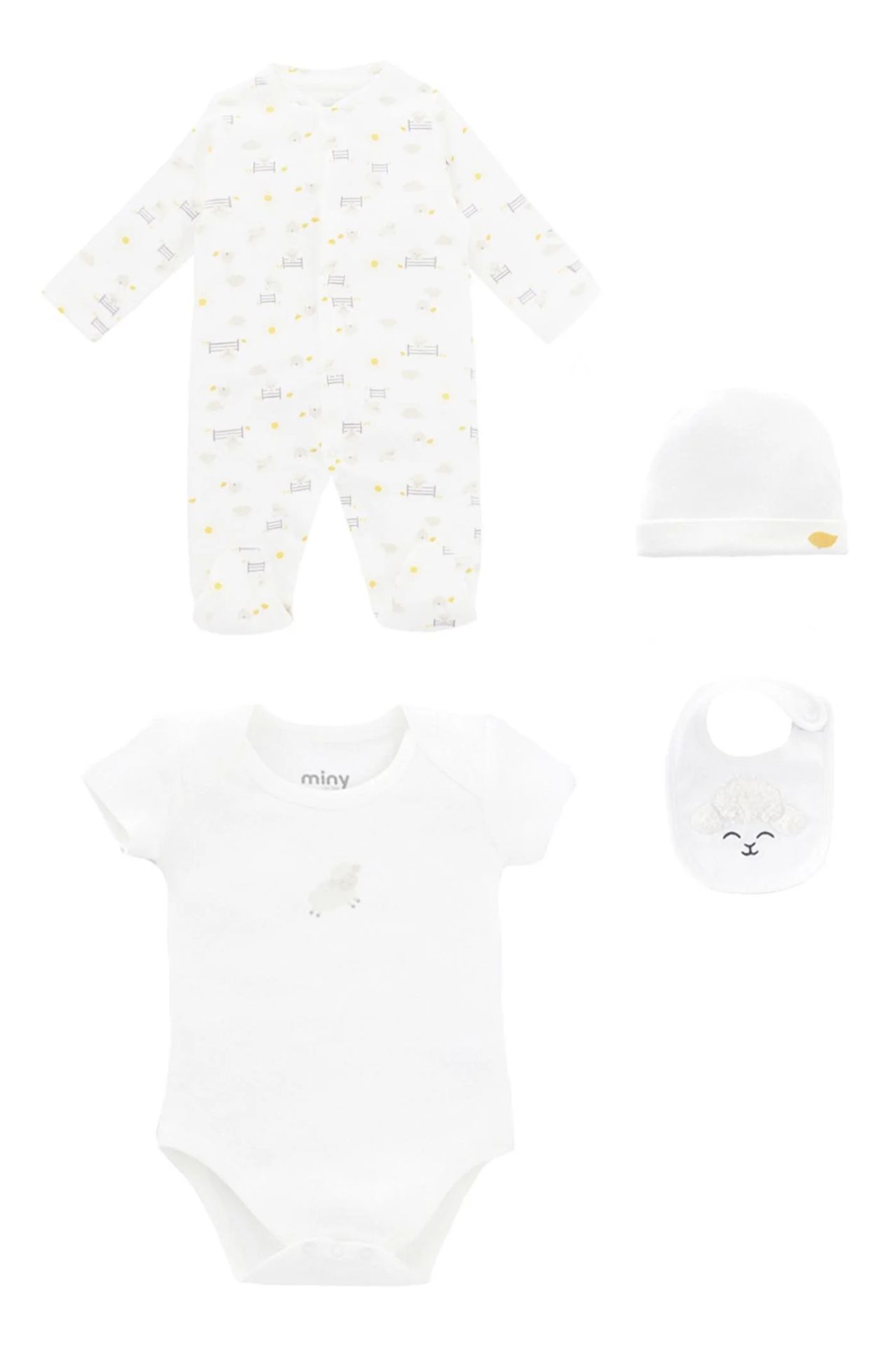 Minycenter Unisex Bebek 4'Lü Set 24U002 Karışık Renkli