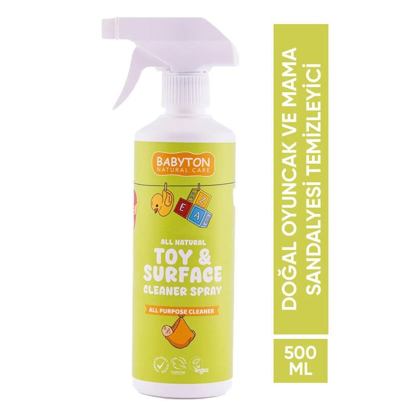 Babyton Doğal Oyuncak ve Mama Sandalyesi Temizleyici Sprey 500 ml