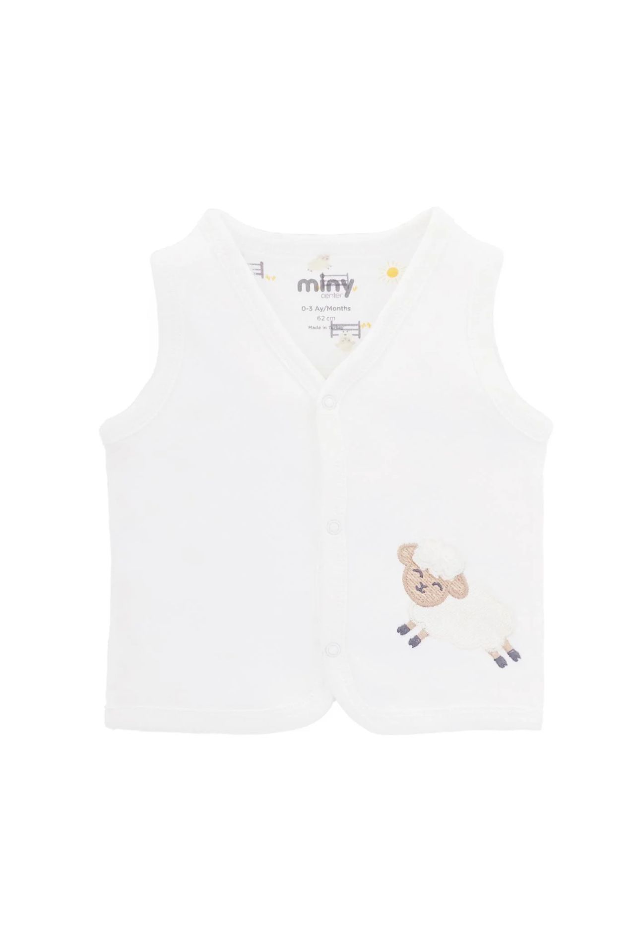 Minycenter Unisex Bebek Yelek 24U005 Karışık Renkli
