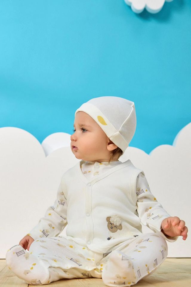 Minycenter Unisex Bebek Yelek 24U005 Karışık Renkli