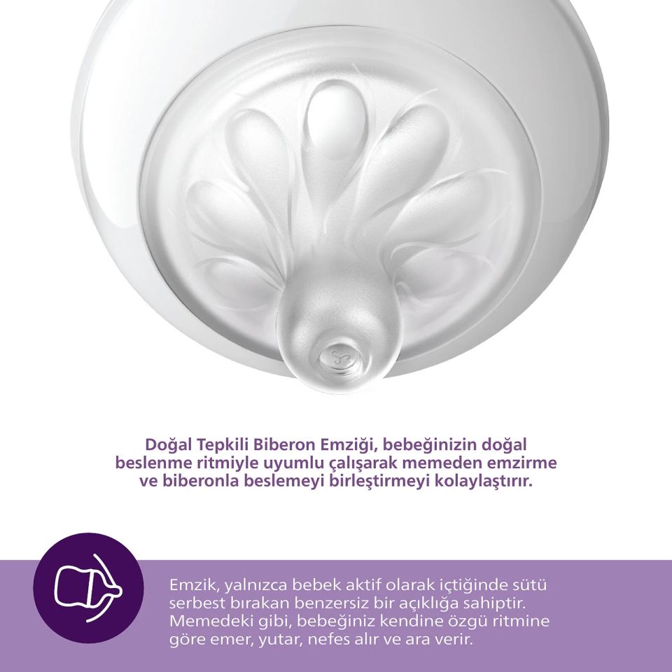 Philips Avent Doğal Tepkili Natural Response 2'Li Biberon Emziği No:5 6+ Ay