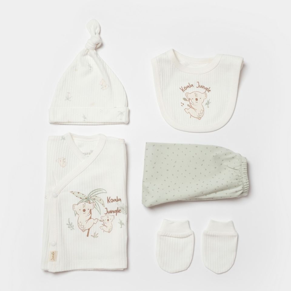 Bibaby Biorganic Koala Jungle 5'Li Hastane Çıkış Seti 62325 Mint