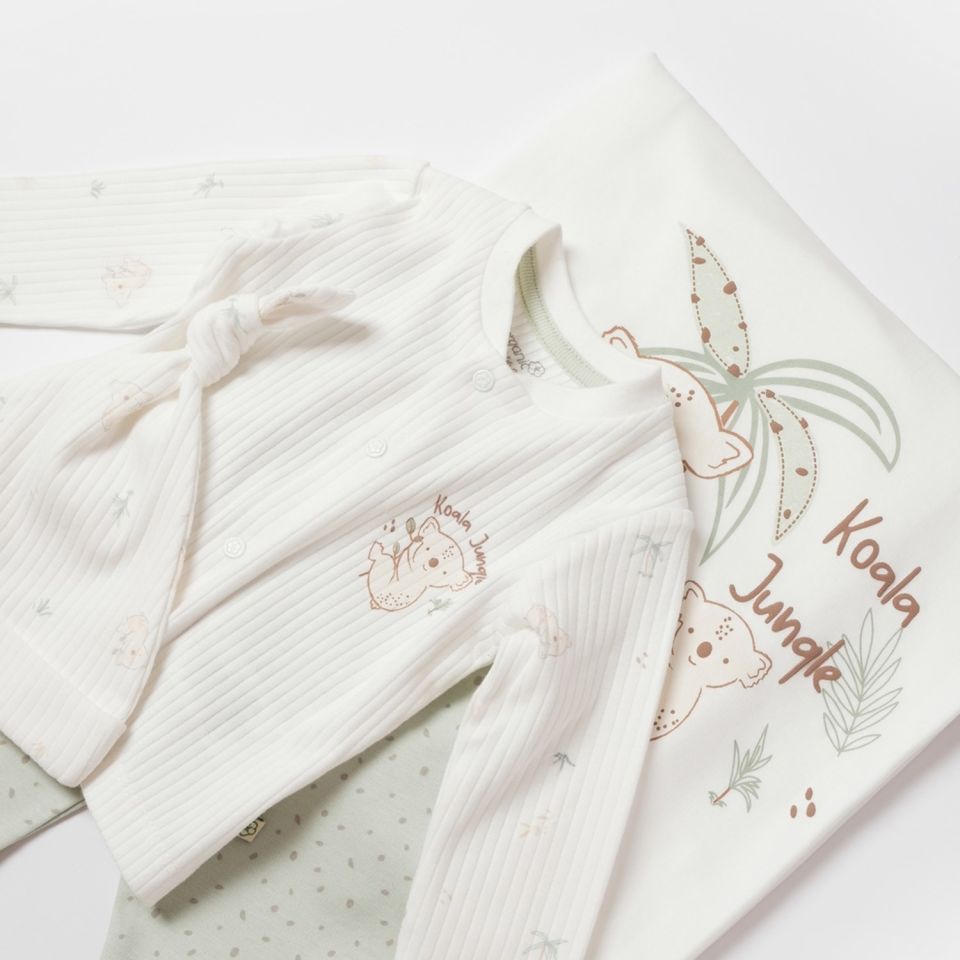 Bibaby Biorganic Koala Jungle 4'Lü Hastane Çıkış Seti 62326 Mint