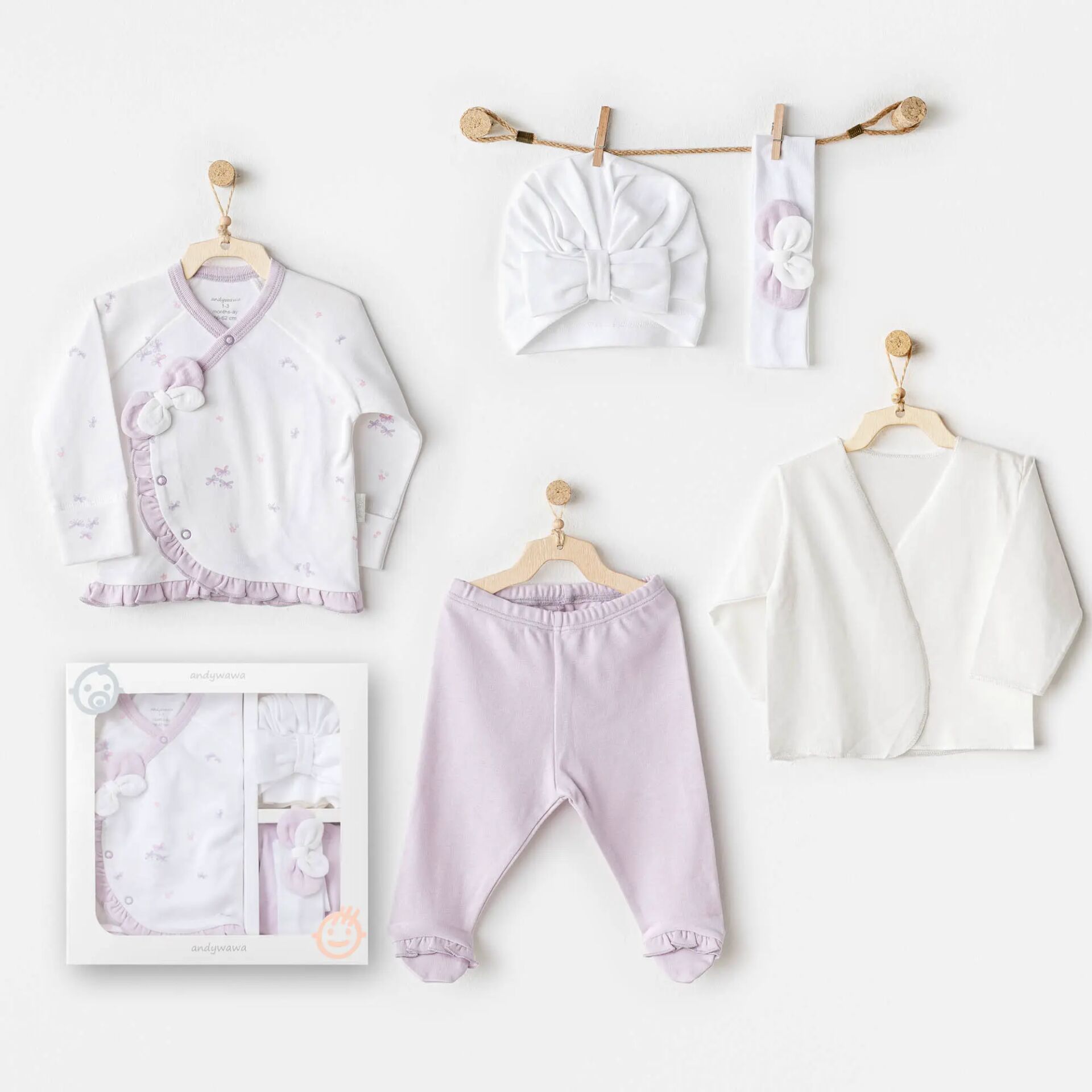 Andywawa AC25570 Magical Butterfly 5'Li Hastane Çıkış Seti White