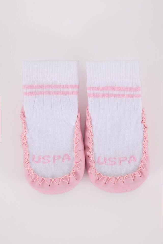 U.S. Polo Assn Çarık Çorap USB2800 Beyaz-Pembe
