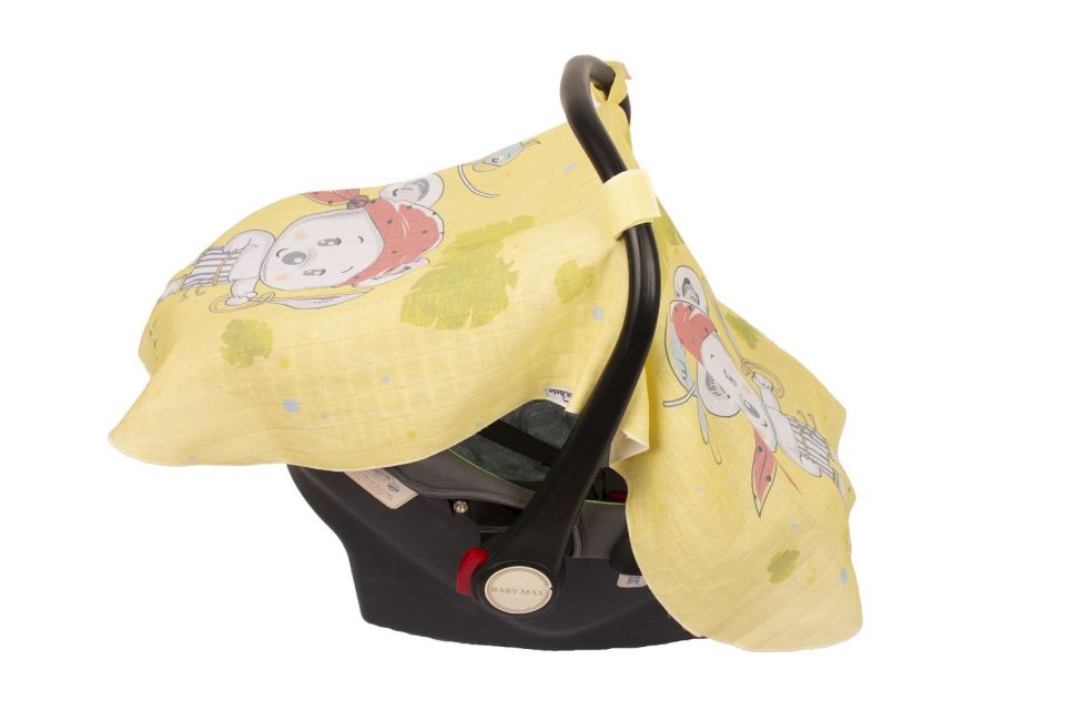 Sevi Bebe Pano Baskılı Müslin Ana Kucağı Örtüsü ART-316 Korsan