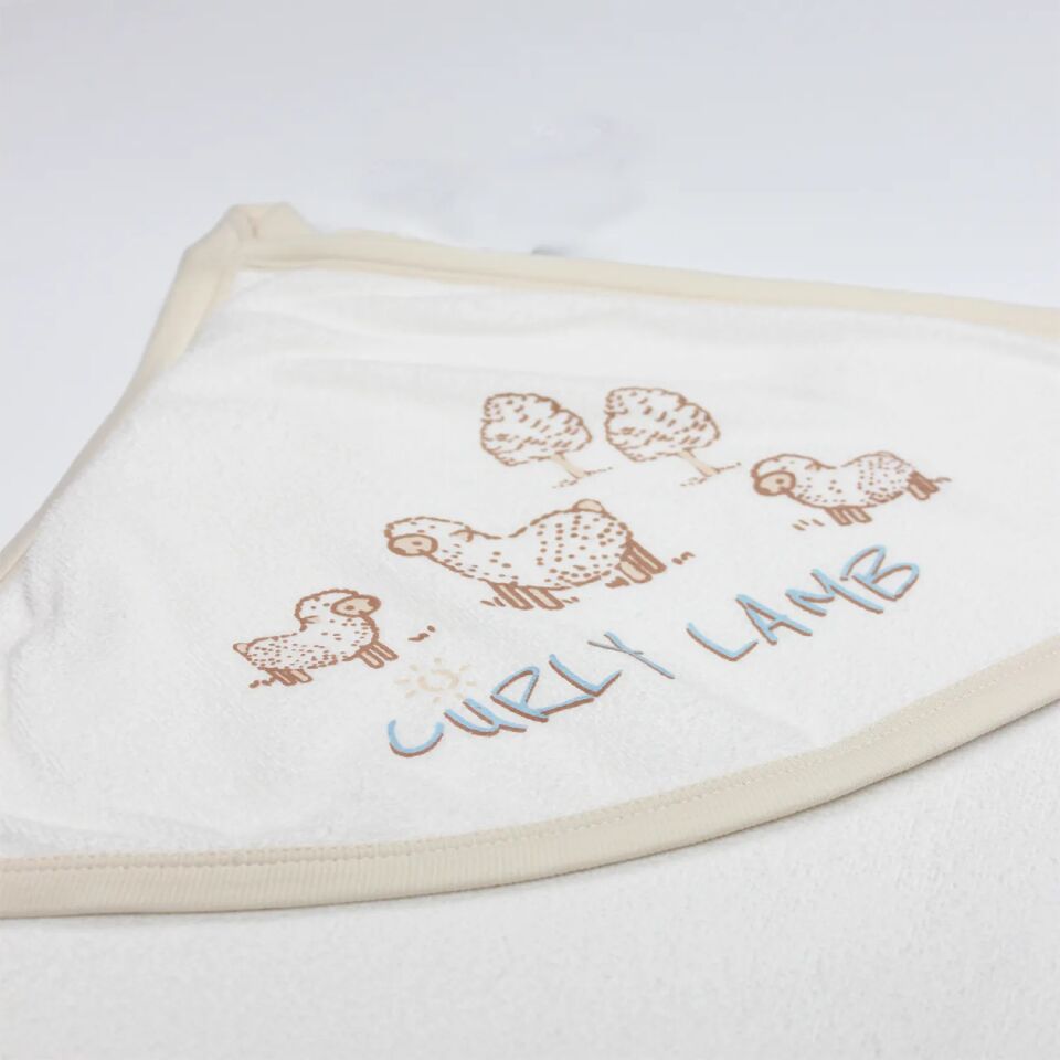 Bistyle Curly Lamb Tulum 15108 Bej Mavi Ekru