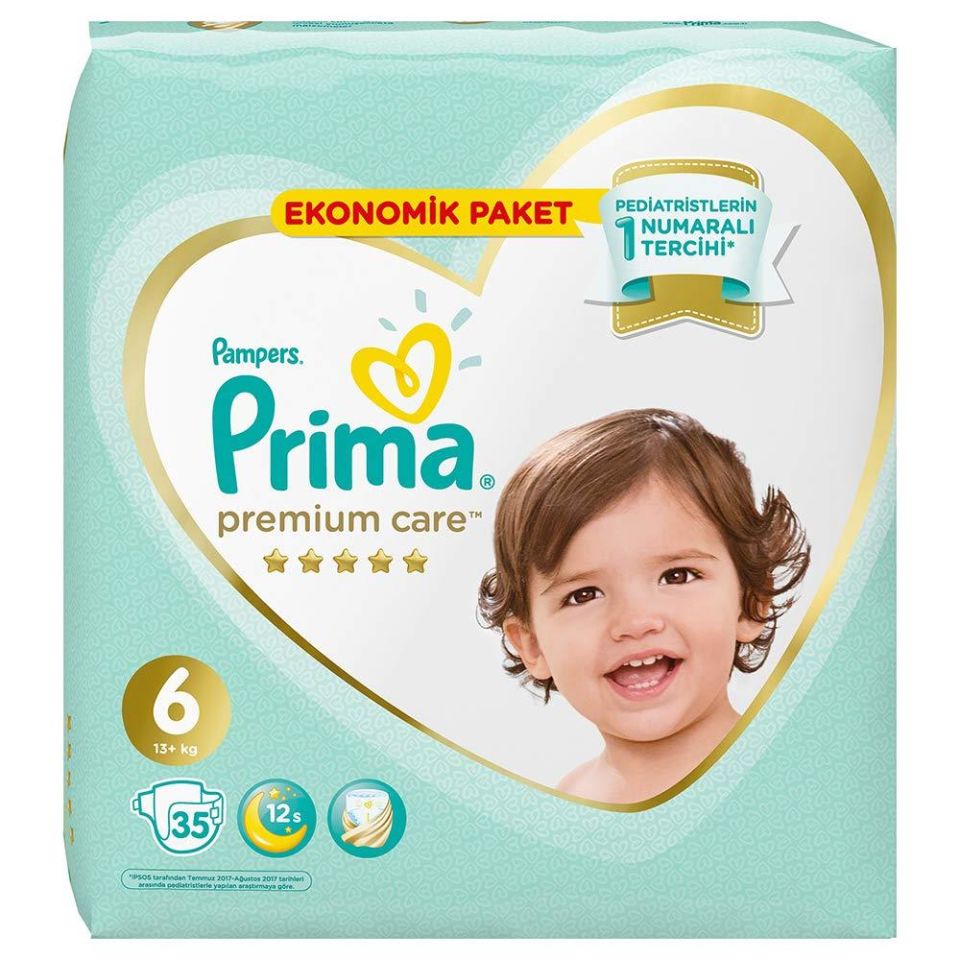 Prima Premium Care Bebek Bezi Eko Paket 6 Beden 35 Adet