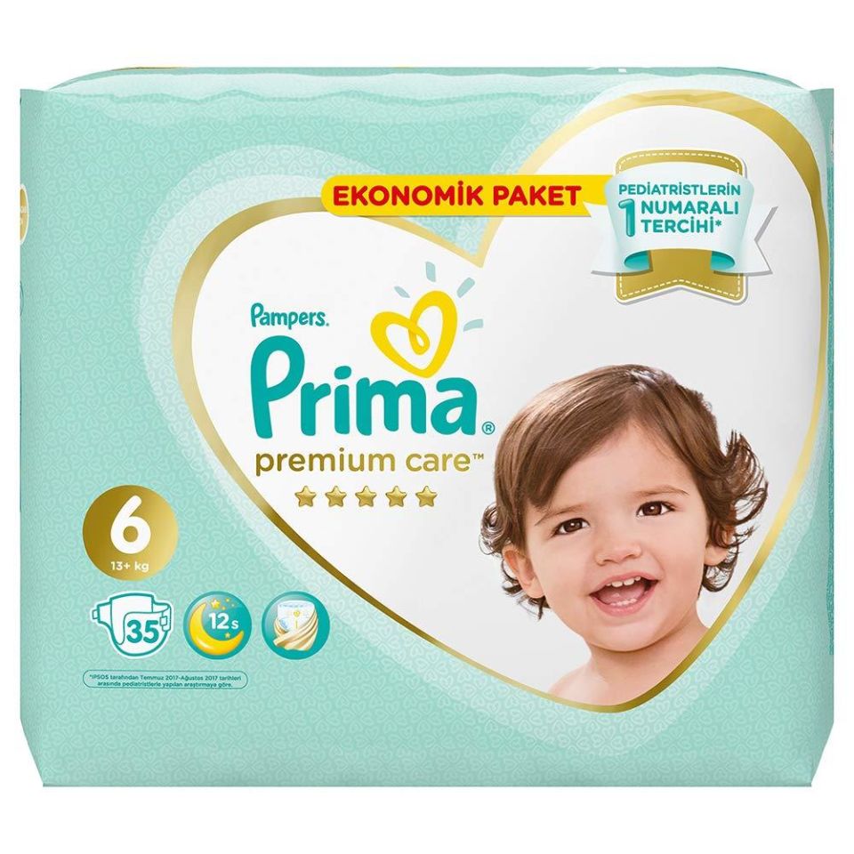 Prima Premium Care Bebek Bezi Eko Paket 6 Beden 35 Adet