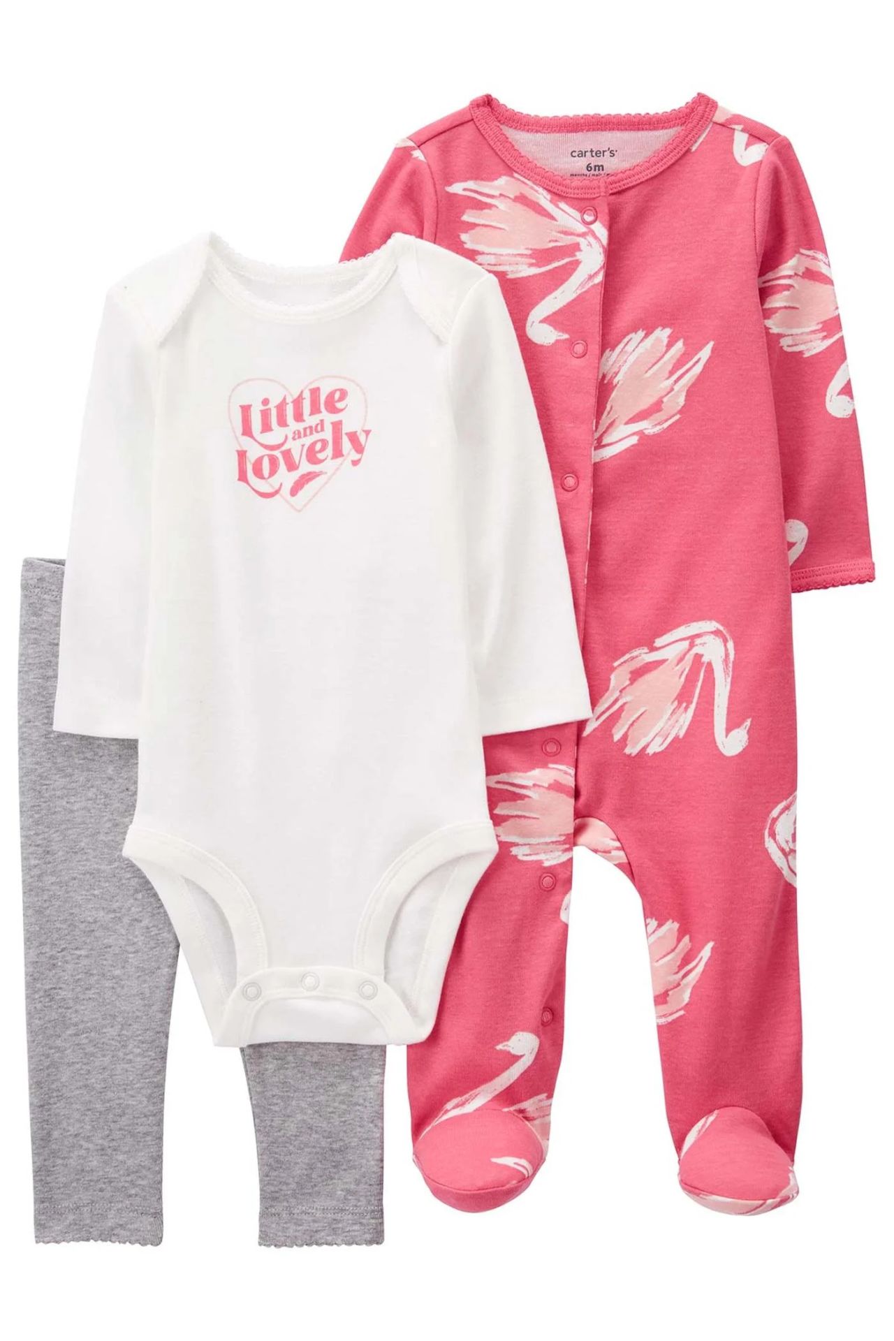 Carter's Layette Kız Bebek Tulumlu Set 1P924710 Pembe