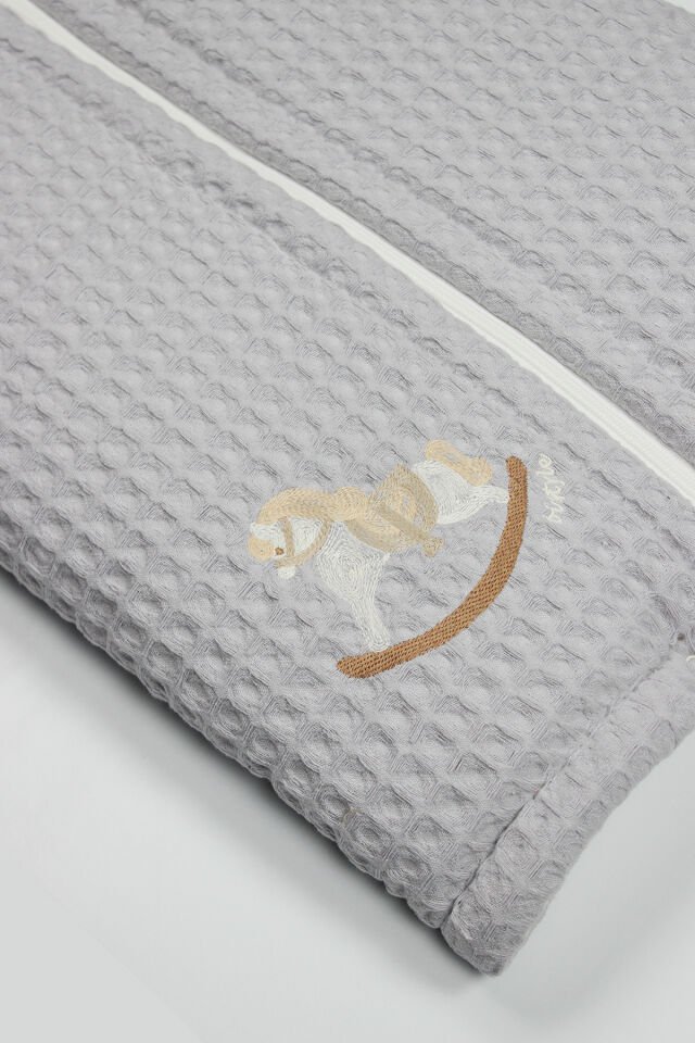 Bistyle Fermuarlı Natural Life Pike Battaniye Boy 70114 Gri