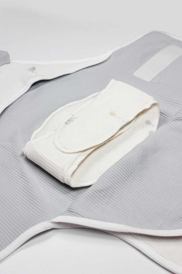 Bistyle Flying Elephant Organik Bel Destekli Kundak 75102 Ekru Gri