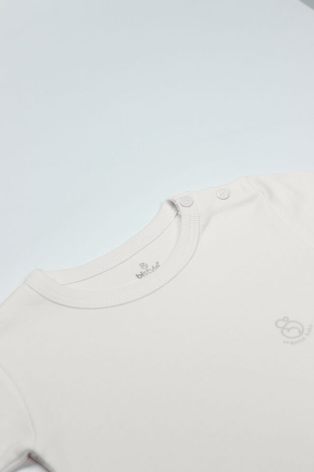 Bistyle Organik Natural Basic Style Yarım Kol Body BS17103 Ekru