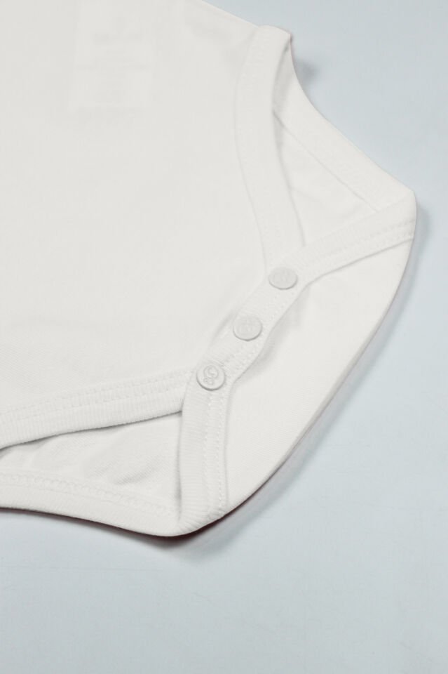 Bistyle Organik Natural Basic Style Yarım Kol Body BS17103 Ekru