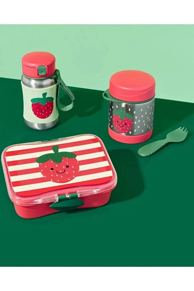 Skip Hop Zoo Paslanmaz Çelik Termos 325 ml Çilek