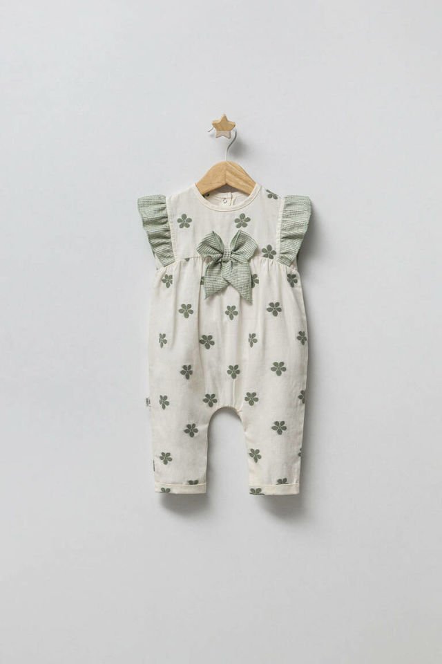 Tongs Baby Papatya Müslin Bebek Tulum 5221 Yeşil