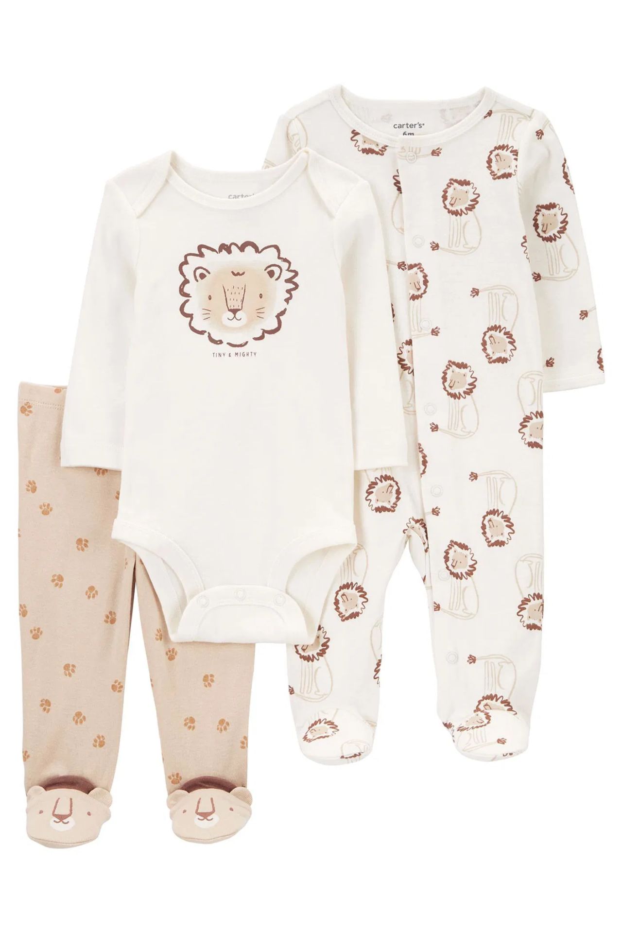 Carter's Erkek Bebek Tulum Body Pantolon Set 3'lü Paket 1R038310 Renkli