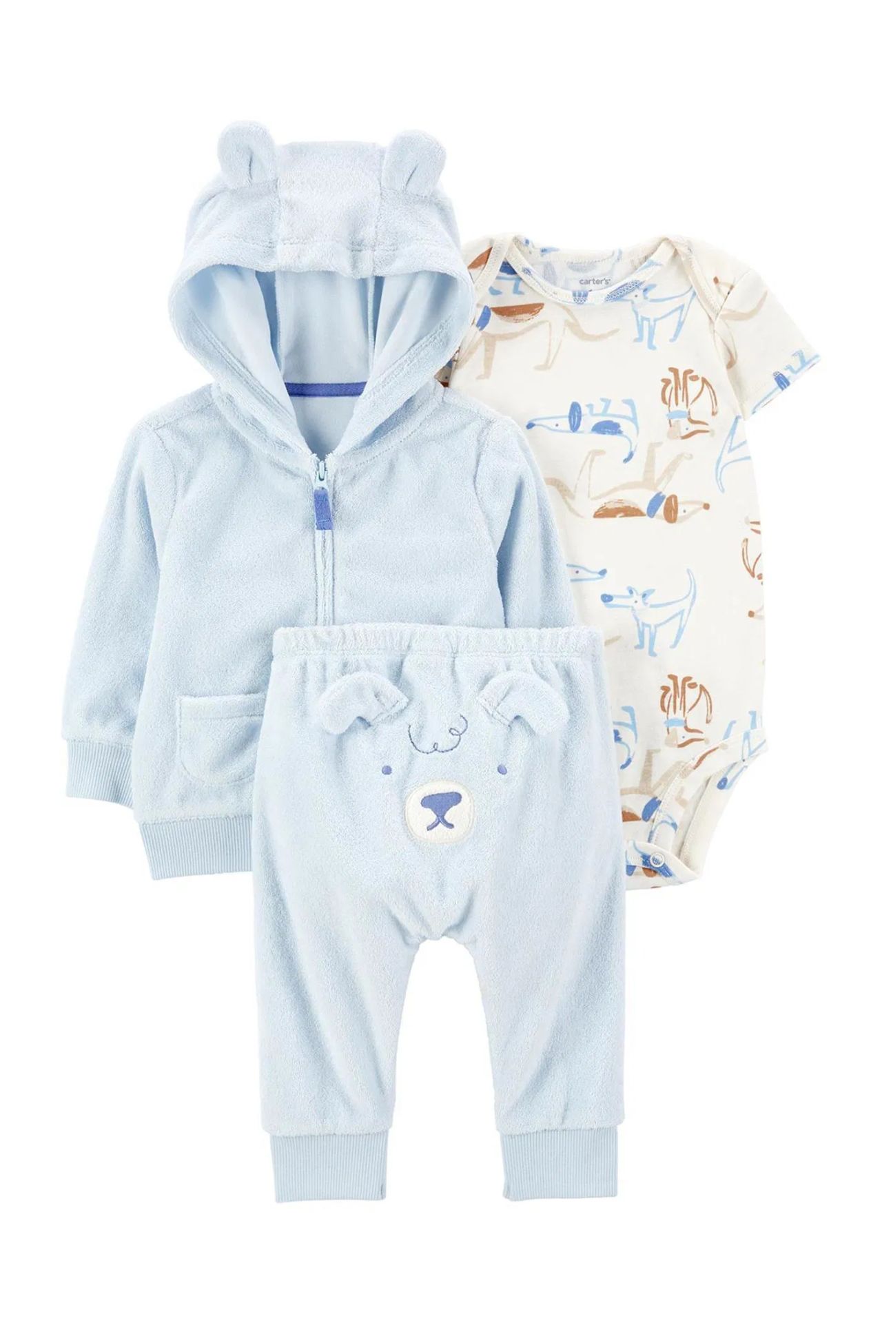 Carter's Erkek Bebek 3'lü Hırkalı Set 1R039910 Renkli