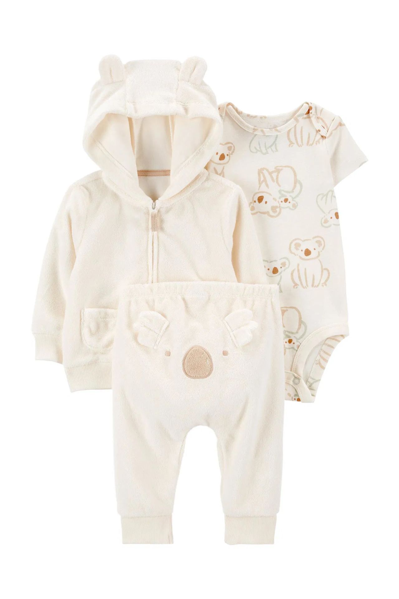 Carter's Layette Bebek 3'lü Hırkalı Set 1R040010 Beyaz