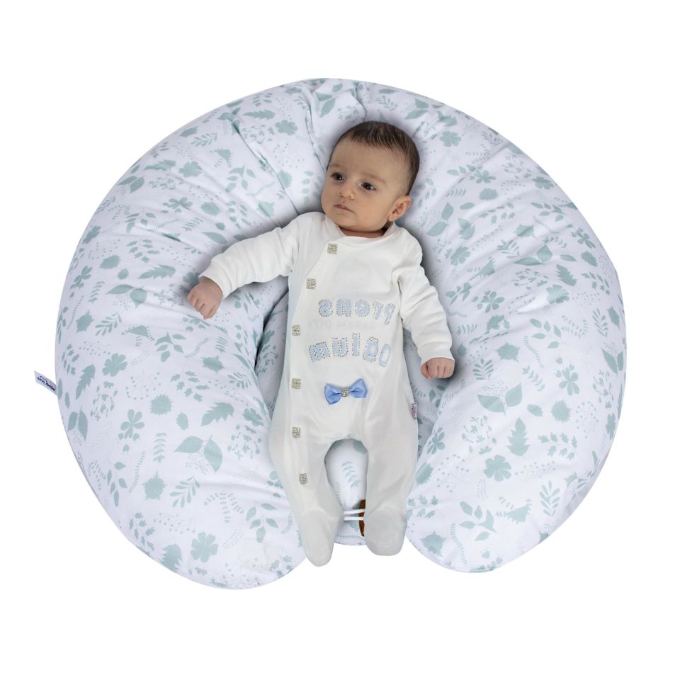 Sevi Bebe Yastıklı Anne Bebek Emzirme Minderi ART-579 Yaprak Desen