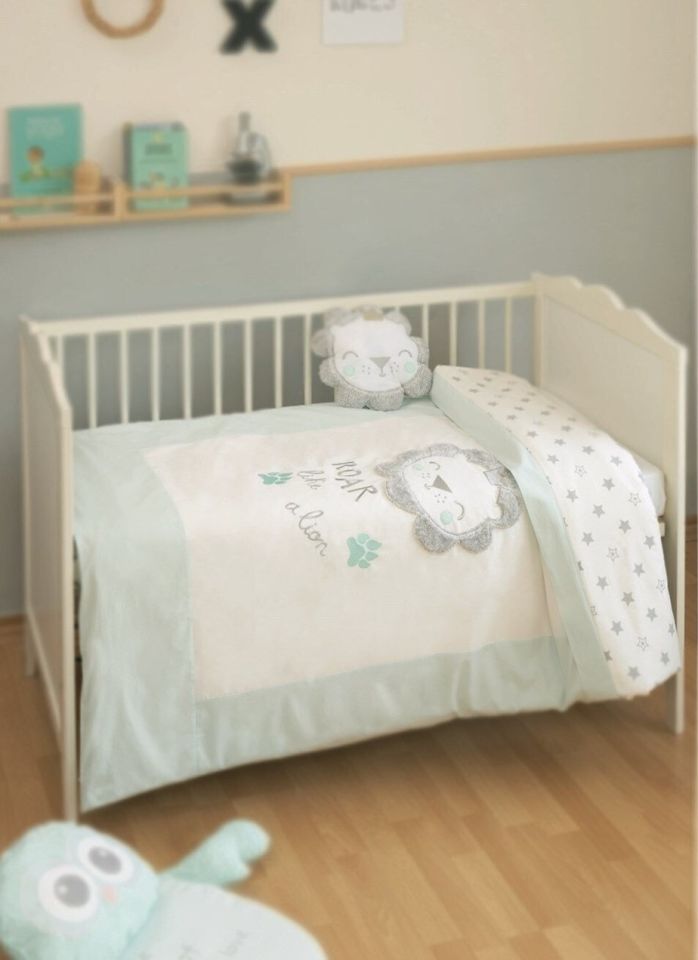Bibaby Lion Bebek Nevresim Takımı 69100 Mint