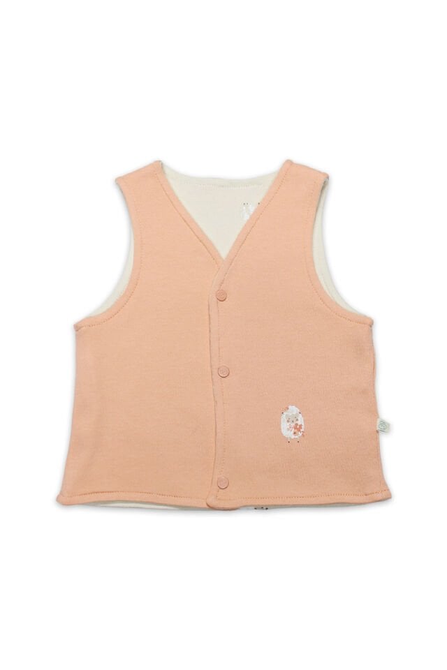 Bistyle Yelek Çift Taraflı Fluffy And Lovely 18106 Bej