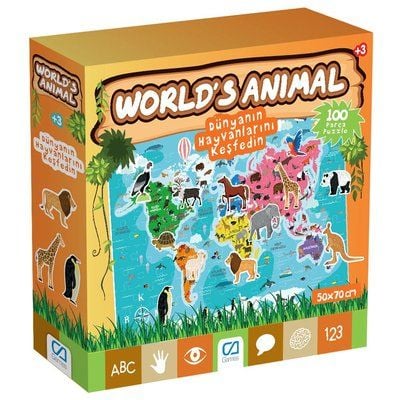 Games World\'s Animal 100 Parça Puzzle 5152