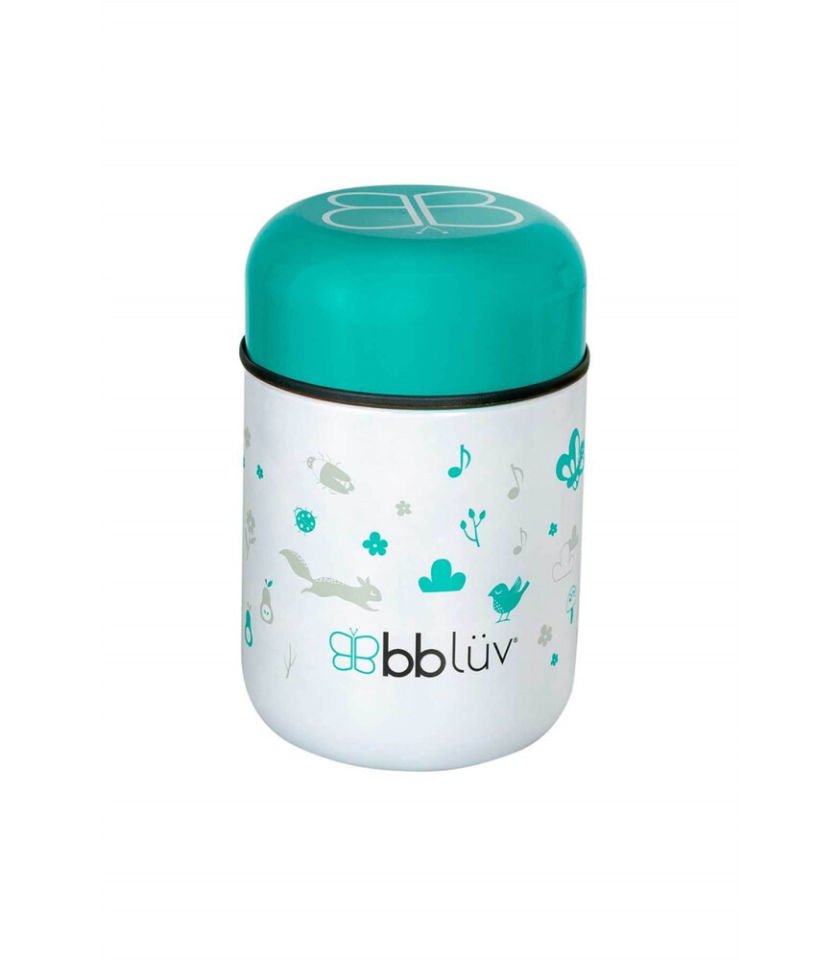 bblüv Foöd Kaşıklı Termal Mama Termosu Mavi