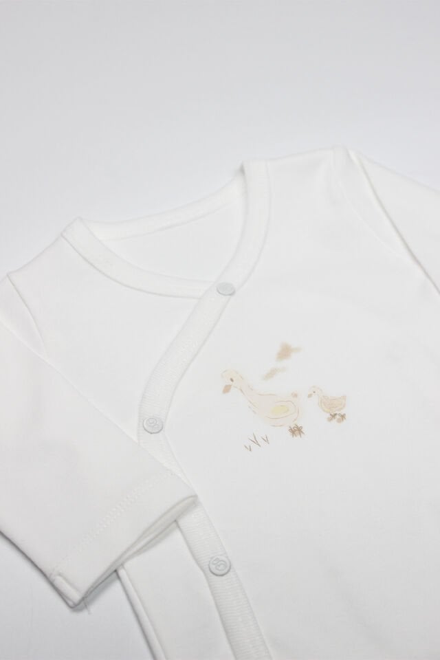 Bistyle Kruvaze  Body Uzun Kol Welcome Baby Duck 17108 Sarı