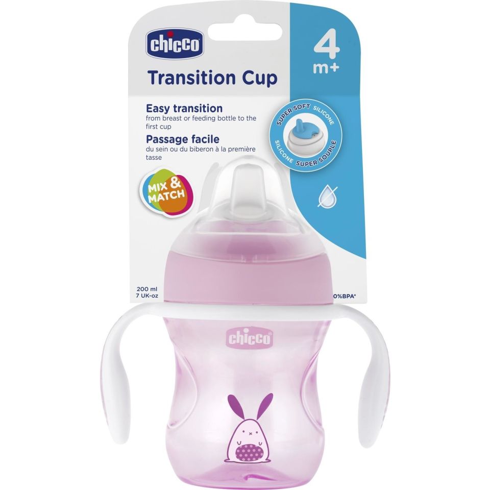 Chicco Yumuşak Uçlu Geçiş Bardağı Kız 4 Ay+