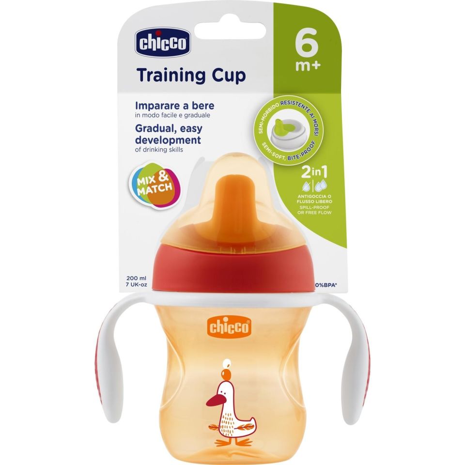Chicco Yarı Yumuşak Uçlu Alıştırma Bardağı 6 Ay+ 200 ml Unisex