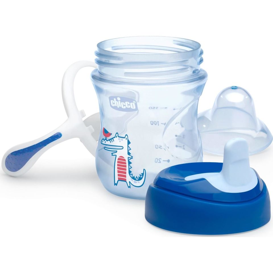 Chicco Yarı Yumuşak Uçlu Alıştırma Bardağı 6 Ay+ 200 ml Erkek