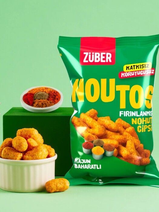 Züber Noutos Fırın Nohut Cipsi 55 Gr Kajun Baharatlı