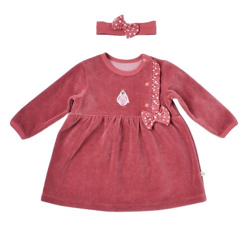 Bibaby Biorganic Little Love Kadife Elbise 76040 Rose Dry