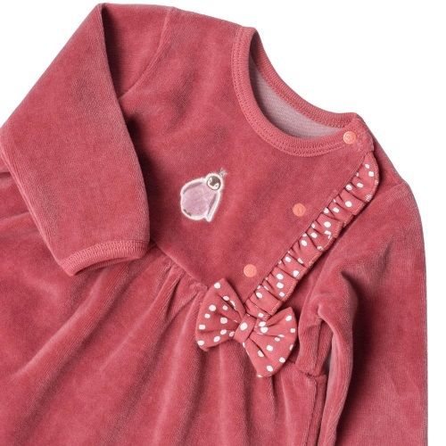 Bibaby Biorganic Little Love Kadife Elbise 76040 Rose Dry