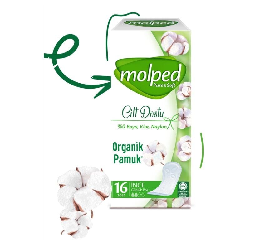 Molped Pure&Soft İnce Günlük Ped 16 Adet