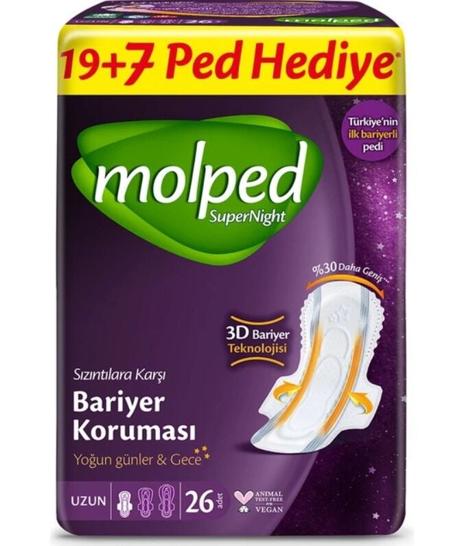 Molped SüperNight Süper Gece Ped 26 Adet