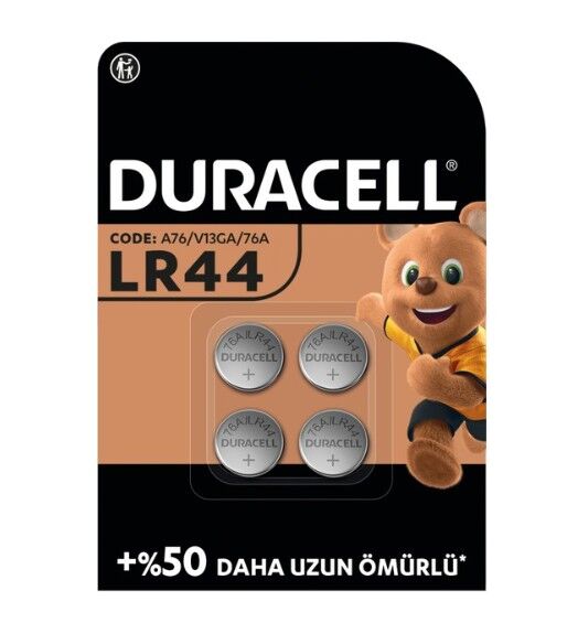Duracell Özel Alkalin 4'Lü 1,5V Düğme Pil LR44