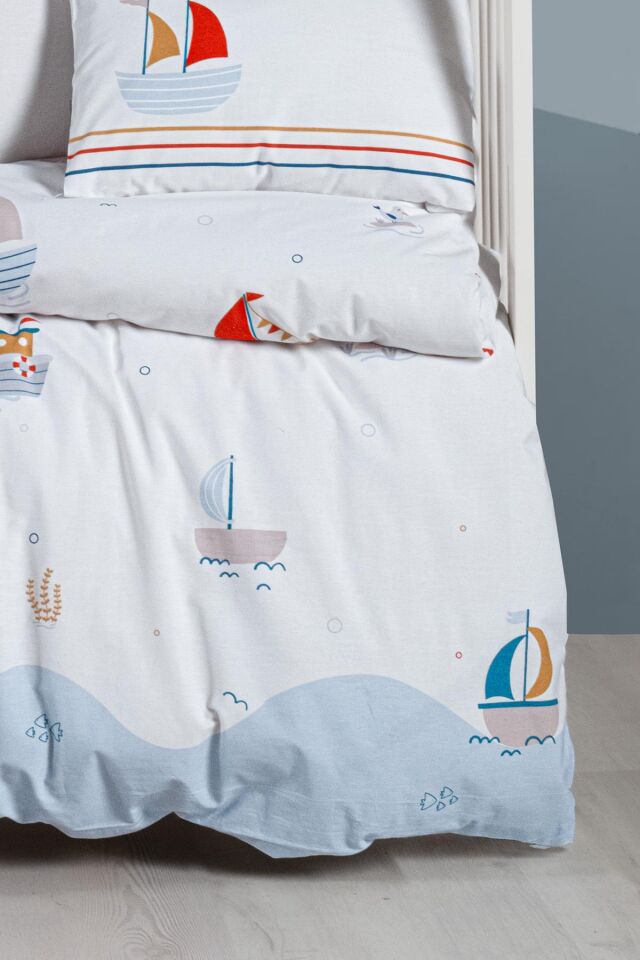 Kanz Ranforce Bebek Nevresim Takımı Knz-001 Sailboats