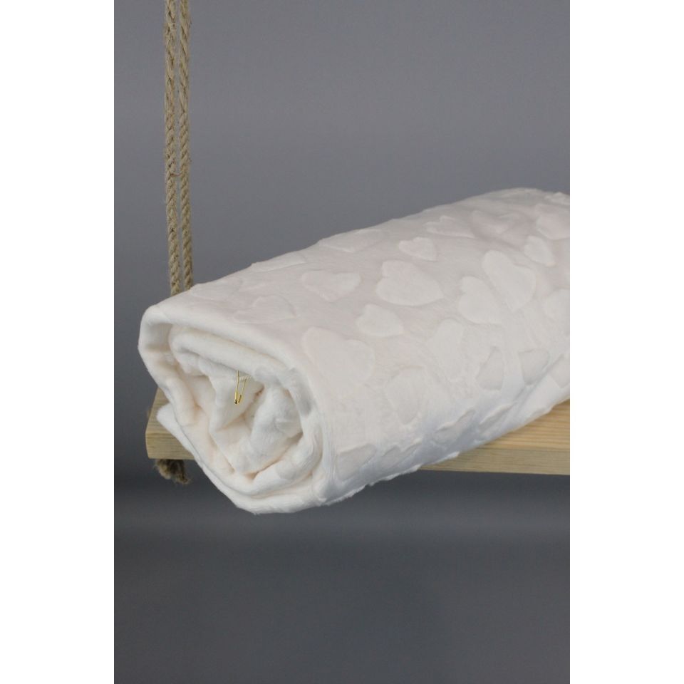 Bibaby Kabartma Kalpli Flufly Büyük Boy Bebek Battaniye 64638 Ekru