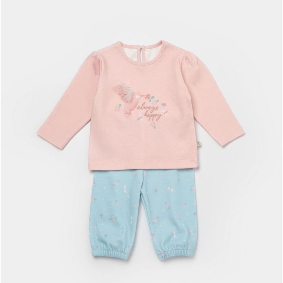 Bibaby Biorganic Always Happy 2'Li Bebek Takım 59794 Gül Kurusu Mint