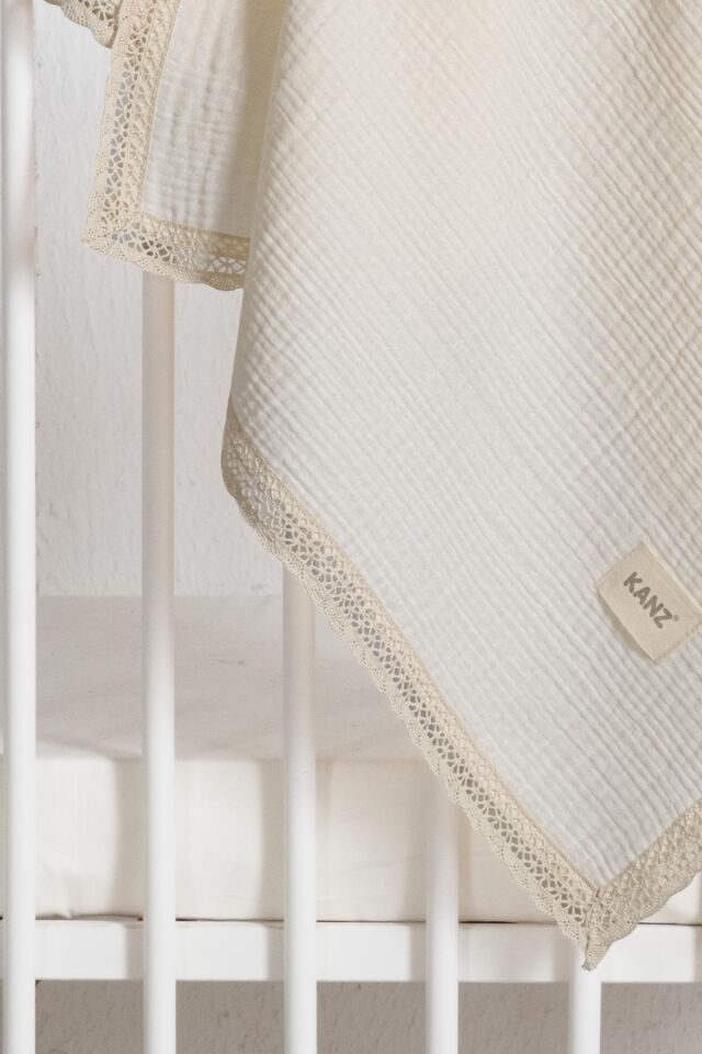 Kanz 4 Kat Kopanaki Müslin Pike Knz-017 Krem