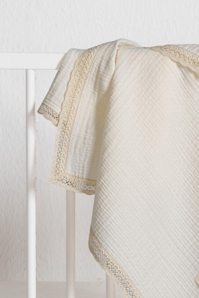 Kanz 4 Kat Kopanaki Müslin Pike Knz-017 Krem