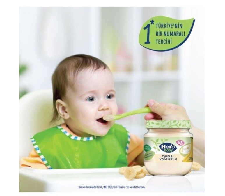 Hero Baby Muzlu Yoğurtlu Kavanoz Mama 120 Gr