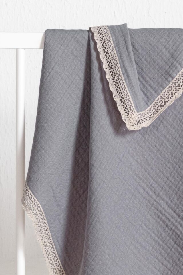 Kanz 4 Kat Kopanaki Müslin Pike Knz-017 Gri