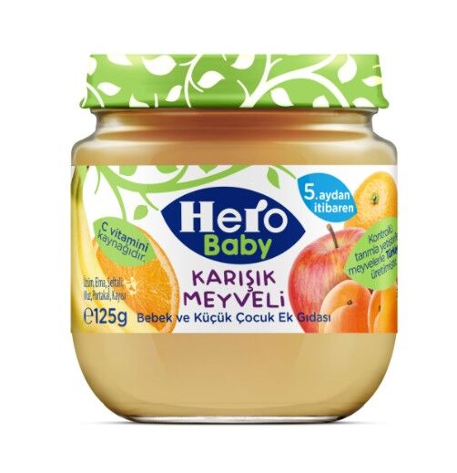Hero Baby Karışık Meyveli Kavanoz Mama 125 Gr